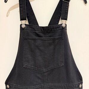 Black Vintage Wash Old Navy Denim Overalls Size 12
